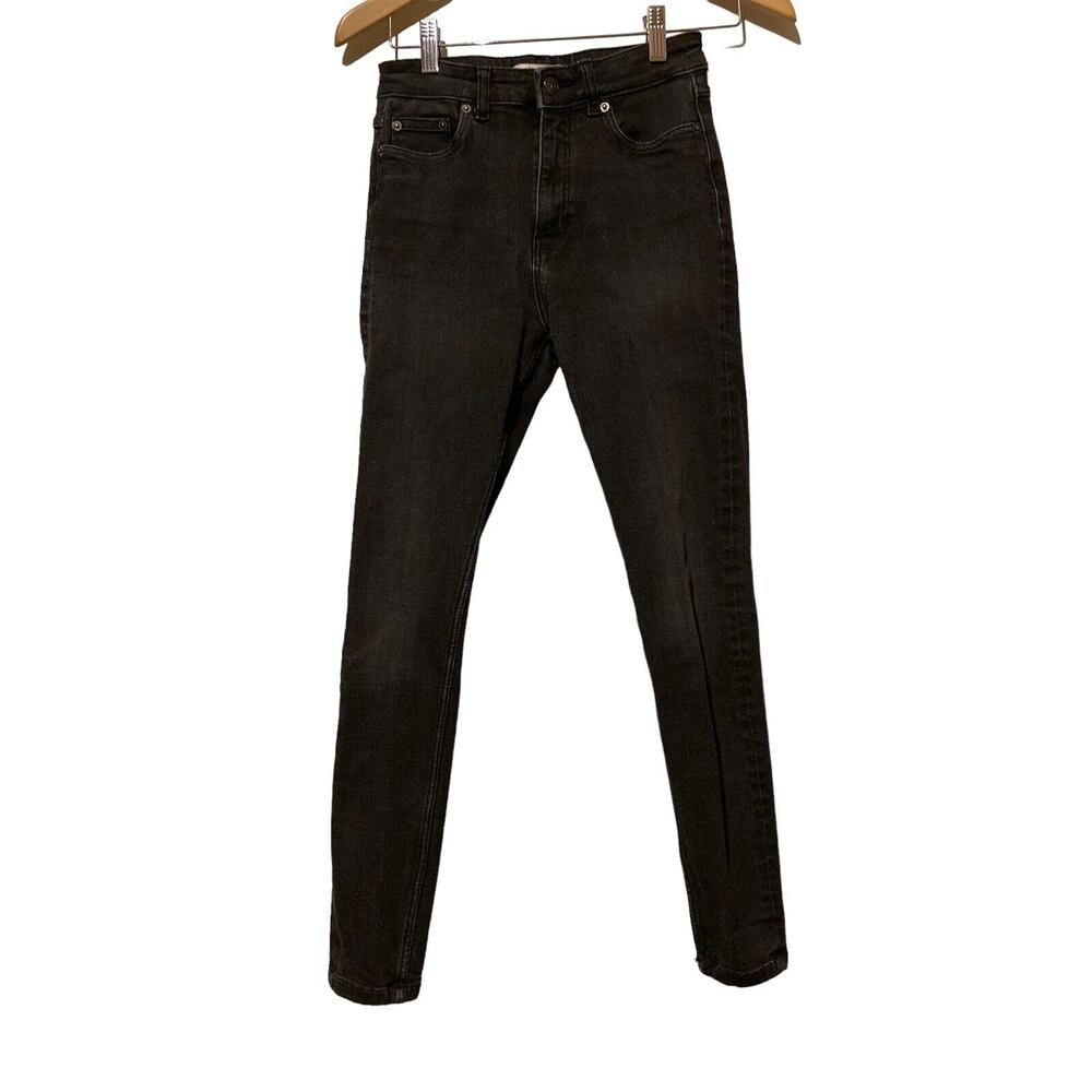 ZARA Womens Jeans Size 2 Skinny Jeans Black‎ Denim Cropped